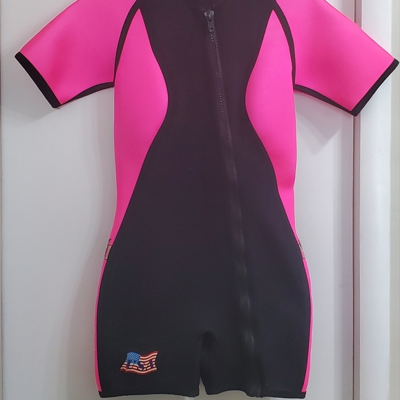 SOLD!!Harvey's Black & Pink Neoprene Scuba Diving Wetsuit Shorts Women’s X-Large - Picture 10 of 10
